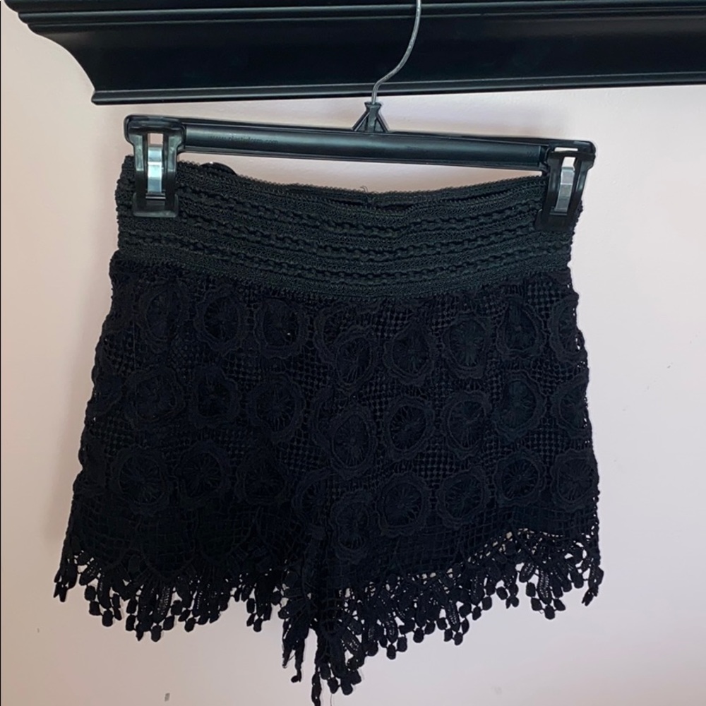 Black Lace Shorts